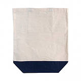 Еко сумка шопер з бавовни без малюнка BelMondo з широким дном та кишеньою всередині друк логотипу від 20 штук, фото 4