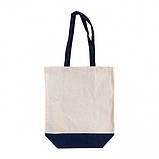 Еко сумка шопер з бавовни без малюнка BelMondo з широким дном та кишеньою всередині друк логотипу від 20 штук, фото 5