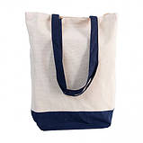 Еко сумка шопер з бавовни без малюнка BelMondo з широким дном та кишеньою всередині друк логотипу від 20 штук, фото 6