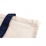 Еко сумка шопер з бавовни без малюнка BelMondo з широким дном та кишеньою всередині друк логотипу від 20 штук, фото 8