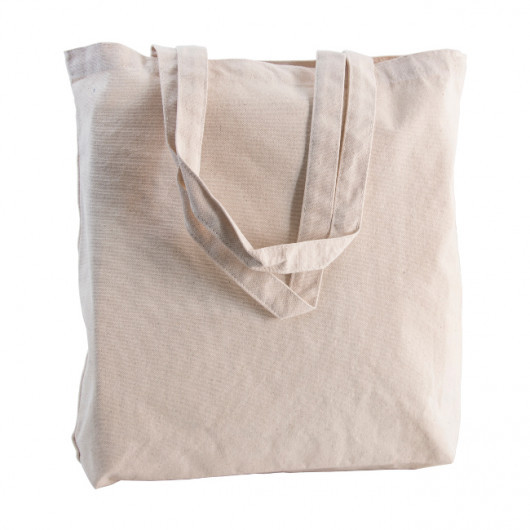 Еко сумка шопер без малюнка 300 г/м2 "СОФІЯ" з довгими ручками та широким дном друк логотипу, фото 1