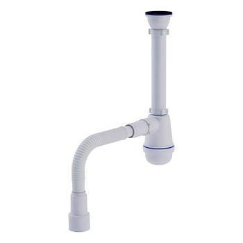 Сифон ANI Plast С1015 для умивальника, з подовженим випуском 64 мм вихід 40/50 мм