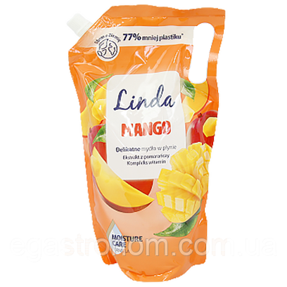 Мило рідке делікатне запаска манго Лінда Linda mango 1L 6шт/ящ (Код: 00-00011513)