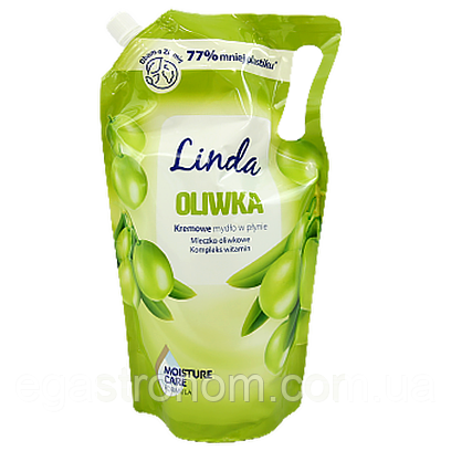Мило рідке кремове запаска оливки Лінда Linda oliwka 1L 6шт/ящ (Код: 00-00011522)