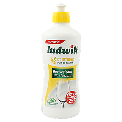 Засіб для миття посуду лимон Людвік Ludwik plyn do naczyn cytrynowy 450g 20шт/ящ (Код: 00-00010902)
