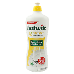 Засіб для миття посуду лимон Людвік Ludwik plyn do naczyn cytrynowy 900g 12шт/ящ (Код: 00-00010903)