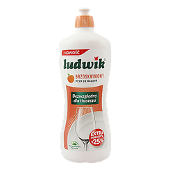 Засіб для миття посуду персик Людвік Ludwik plyn do naczyn brzoskwiniowy 900g 12шт/ящ (Код: 00-00010911)