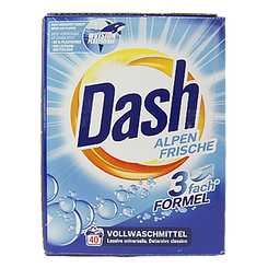 Порошок для прання світлого універсальний Даш Dash alpen frische 40p 2,6kg 4шт/ящ (Код: 00-00010787)