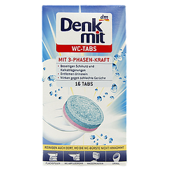 Таблетки для унітазу Денк Міт Denk Mit wc-tabs mit 3-phasen-kraft 16tabs 400g 12шт/ящ (Код: 00-00011060)