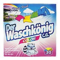 Порошок для прання кольорового Вашкьоніг Der Waschkonig color 30p 2,5kg 4шт/ящ (Код: 00-00010752)