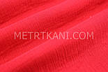 Муслін однотонний двошаровий жатий, колір червоний, ширина 155 см No МЖ-3-60, фото 4