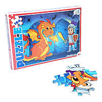 Пазли 104 елем. Лео, "Лицар та дракон", у кор. 32*22*4см, ТМ Стратег, Україна (12шт)