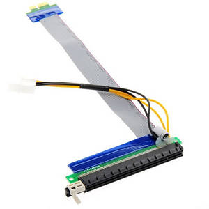 PCI-Express, PCI-E 1X на 16X райзер, живлення, molex