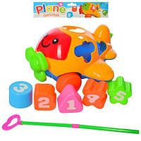 Каталка на палиці 45см, літак, сортер, 5 фігурок, в пак. 26,5*30*11см (36 шт.)