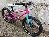 Велосипед дитячий на алюмінієвій рамі Crosser Super light 20" зріст 130-150 см вік 7 до 11 років рожевий, фото 6