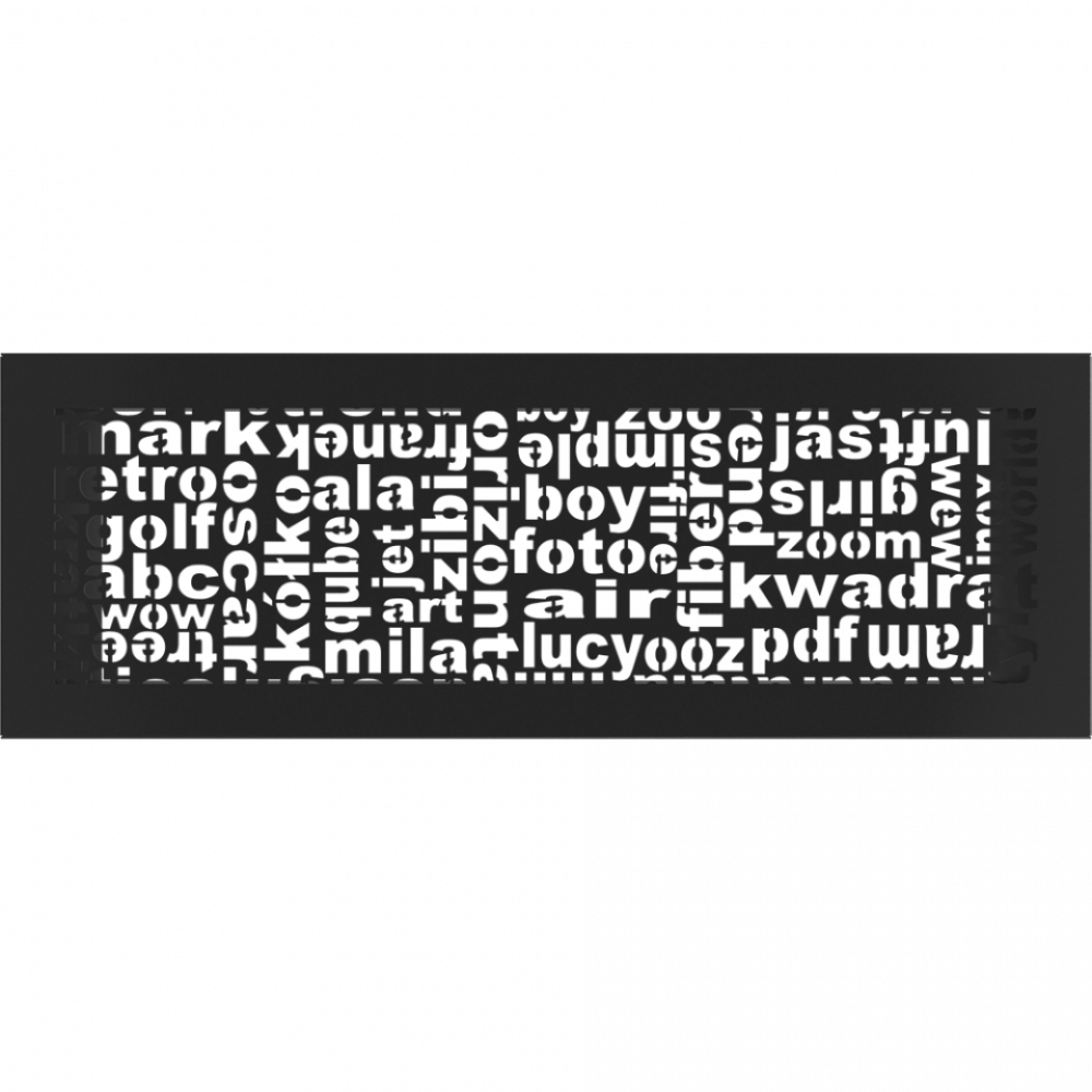 Решітка ABC чорна 17x49