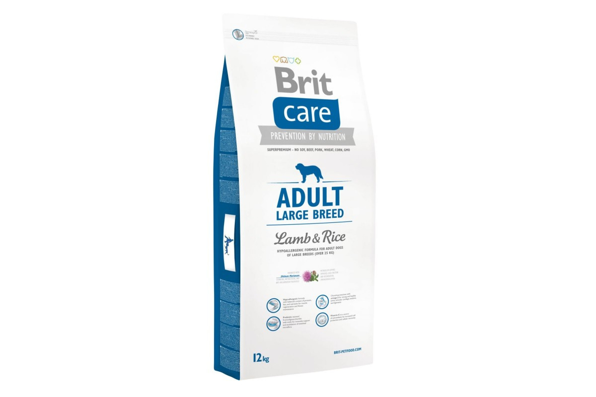 Brit Care Adult Large Breed Lamb Rice (Брит Кеа Едалт Лардж Брид) сухий корм для собак від 25 кг у разі алергії