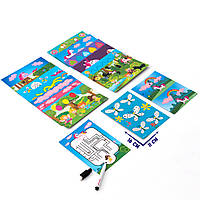 Гра з маркером "Пиши та вітірай. Єдинороги (укр.), у кор. 15*3*17см, ТМ Vladi Toys, Україна