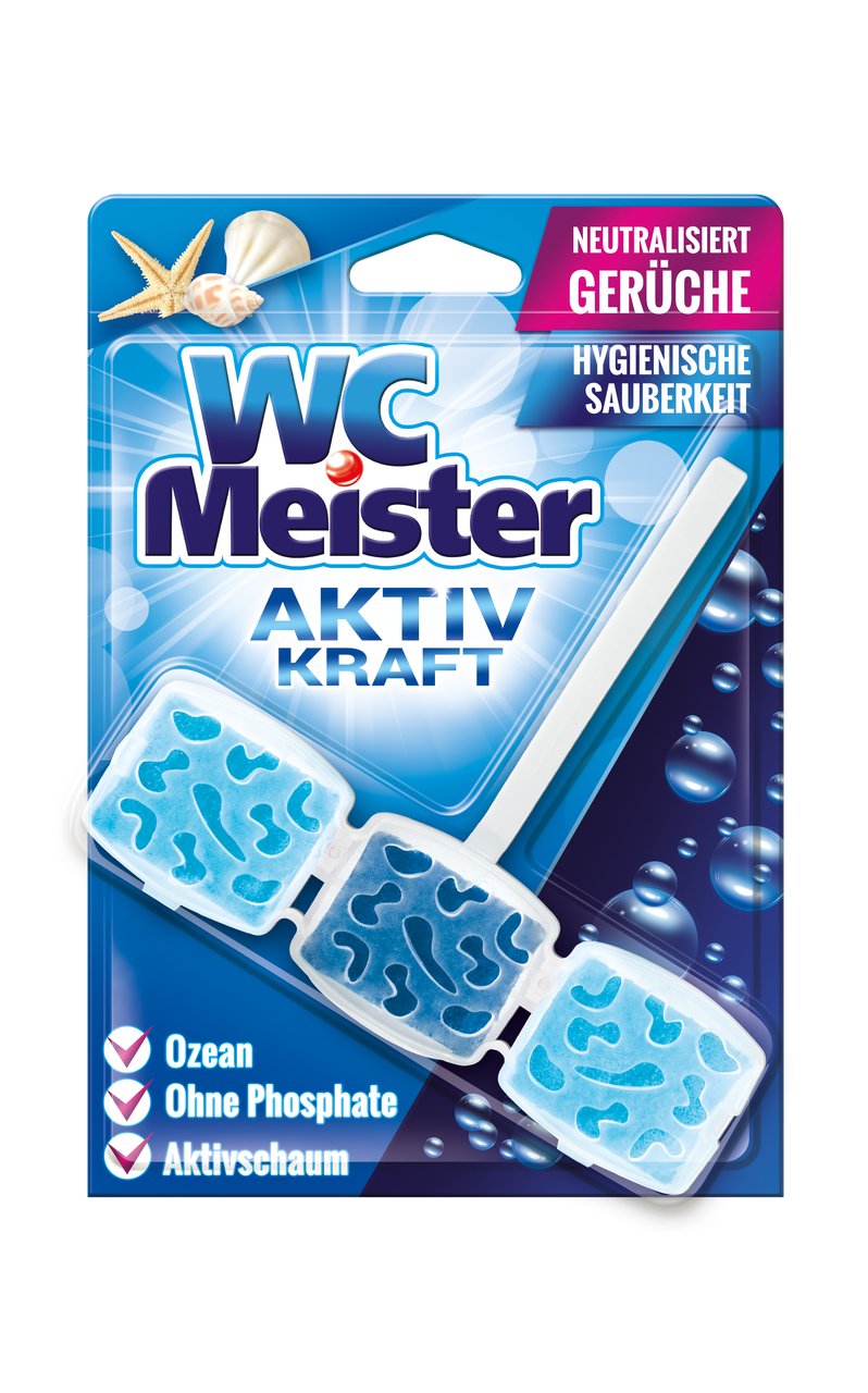 Підвіска для унітазу WC Meister Activ kraft Exotische Blumen 45 г (з ароматом океану)