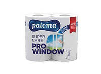 Полотенца бумажные Paloma Pro Window 1-слойные 160 листов (2 рулона)