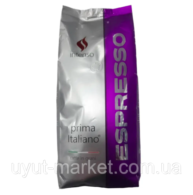 Натуральна кава в зернах 1кг Prima Italiano Intenso Espresso (50% Арабіка, 50% Робуста)