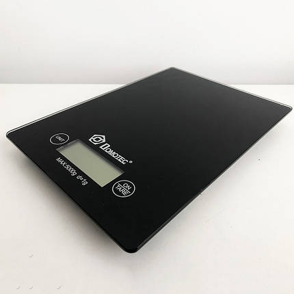 Ваги кухонні DOMOTEC MS-912 Glass. Колір чорний, фото 2