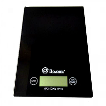 Ваги кухонні DOMOTEC MS-912 Glass. Колір чорний, фото 3