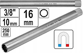 Головка торцева 12-гранна 16 мм для свічок двигуна 3/8" YT-38522