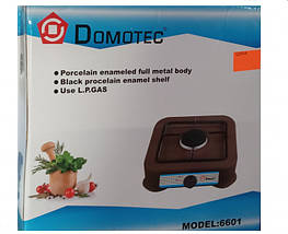 Газова плита DOMOTEC MS-6601 на 1 конфорку. Колір білий, фото 2
