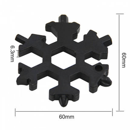 Універсальний інструмент багатофункціональний мультитул SNOWFLAKE WRENCH TOOL, фото 2