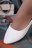 Балетки туфли женские белые Т1447, фото 4