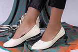 Балетки туфли женские белые Т1447, фото 7