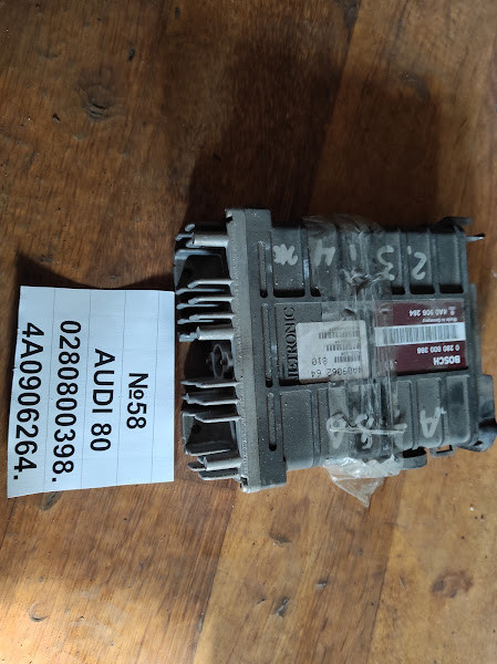 No58 Б/у Блок управління двигуном 0280800398  4A0906264 для Audi 80 B4 1991-1994, фото 1