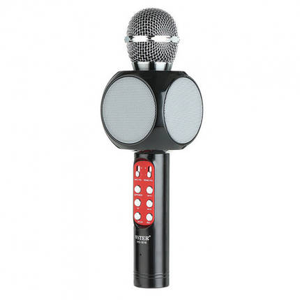 Безпровідний мікрофон караоке bluetooth WSTER WS-1816. Колір чорний, фото 2