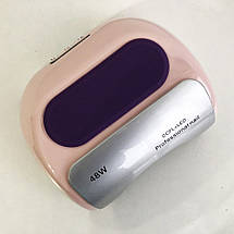 Гібридна лампа для нігтів Beauty Nail CCFL + LED 48W K18. Колір рожевий, фото 3