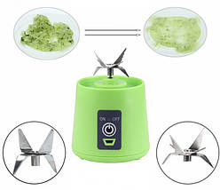 Блендер Smart Juice Cup Fruits USB. Колір зелений, фото 2