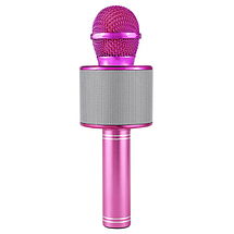 Безпровідний мікрофон для караоке WS-858 WSTER. Колір рожевий, фото 2