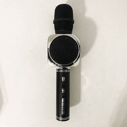 Бездротовий Bluetooth Мікрофон для Караоке Мікрофон DM Karaoke Y 63 + BT. Колір: чорний з сріблом, фото 2