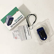 Пульсоксиметр Fingertip pulse oximeter. Колір синій, фото 3