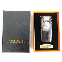 Запальничка акумуляторна LIGHTER HL-32 електроімпульсна перезаряджається портативна USB запальничка. Колір, фото 3