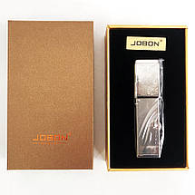 USB запальничка в подарунковій упаковці Jobon XT-4875 (Двостороння спіраль розжарювання). Колір: срібло, фото 3
