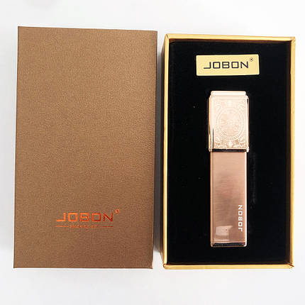 USB запальничка в подарунковій упаковці Jobon XT-4875 (Двостороння спіраль розжарювання). Колір: золото, фото 2