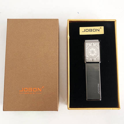 USB запальничка в подарунковій упаковці Jobon XT-4875 (Двостороння спіраль розжарювання). Колір: платина, фото 2