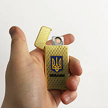 USB запальничка "Герб України" FANG JIN 4797 Original (Двостороння спіраль розжарювання) в подарунковій, фото 2