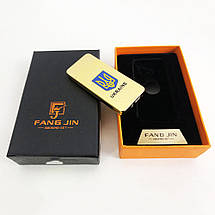 USB запальничка "Герб України" FANG JIN 4797 Original (Двостороння спіраль розжарювання) в подарунковій, фото 3