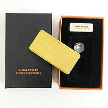 USB запальничка "Lighter" XT-4879 Original. Дві спіралі розжарювання. Колір: Золотий, фото 3