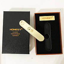 USB запальничка в подарунковій упаковці "Honest" 4825. Колір: золотий, фото 2