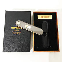 USB запальничка в подарунковій упаковці "Honest" 4825. Колір: чорний, фото 2