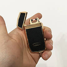 Електроімпульсна запальничка в подарунковій упаковці Jobon (USB) XT-4963. Колір: золото, фото 2