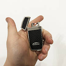 Електроімпульсна запальничка в подарунковій упаковці Jobon (USB) XT-4963. Колір: срібло, фото 2